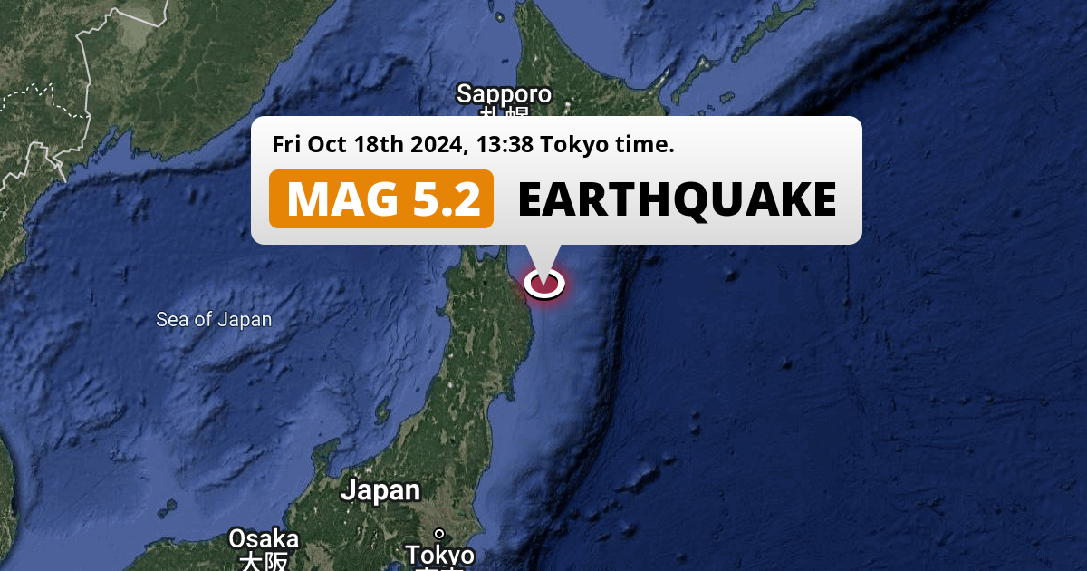 Significant M5.1 Earthquake hit in the North Pacific Ocean near