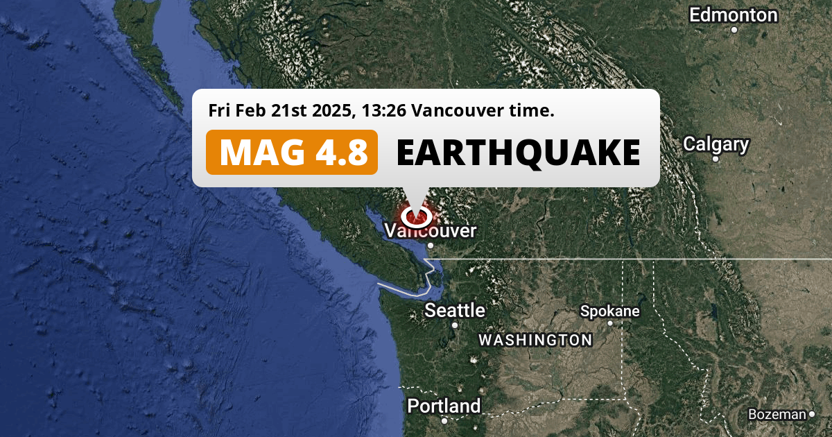 Largest earthquake in vancouver history