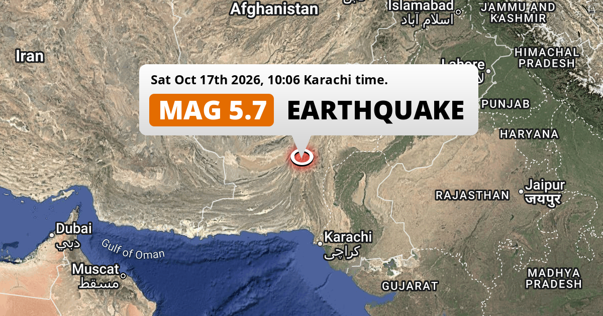 Unusually On Saturday Morning an Unusually powerful M5.7 Earthquake struck near ...