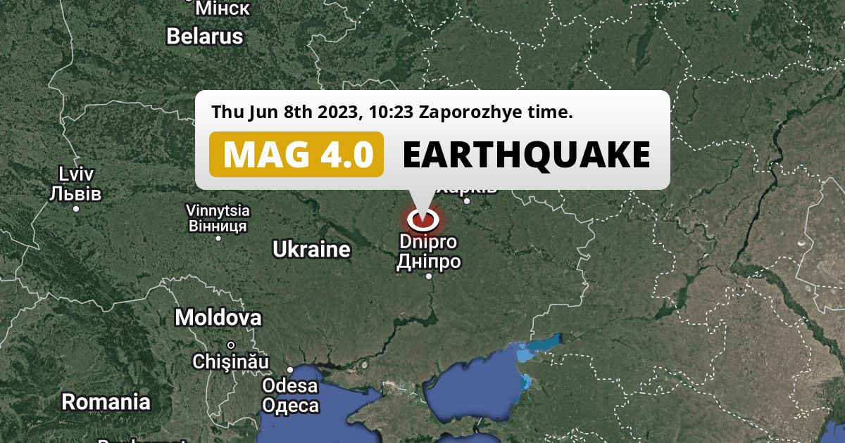 Shallow M4.0 Earthquake struck on Thursday Morning near Poltava in Ukraine.