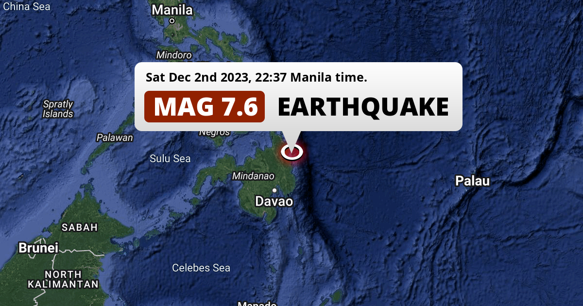 Strongest earthquake happened in the philippines