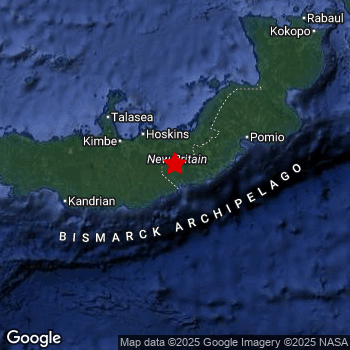 Map of area around epicenter.