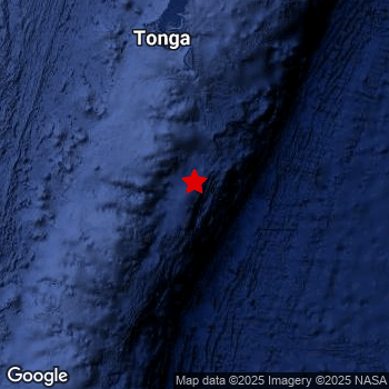 Map of area around epicenter.