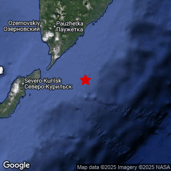 Russian earthquake map location
