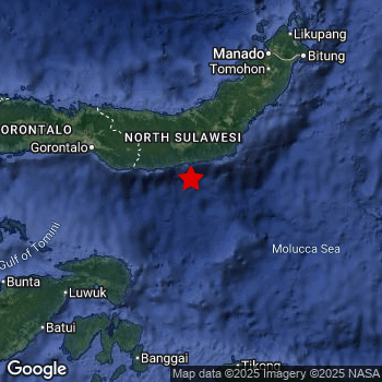 Map of area around epicenter.