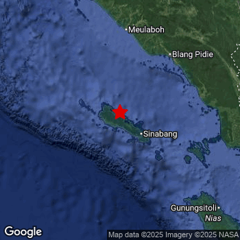 Map of area around epicenter.