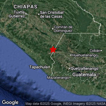 Map of area around epicenter.