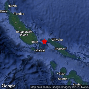 Map of area around epicenter.