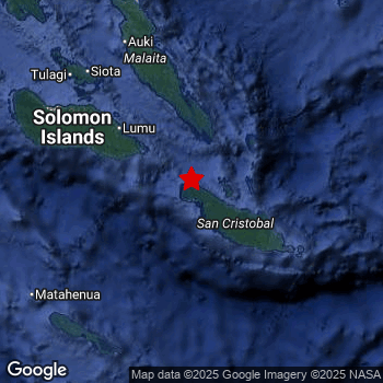 Map of area around epicenter.