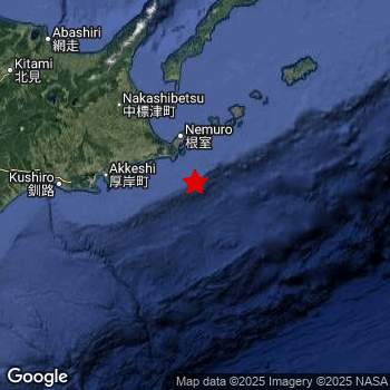 Map of area around epicenter.