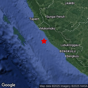 Map of area around epicenter.