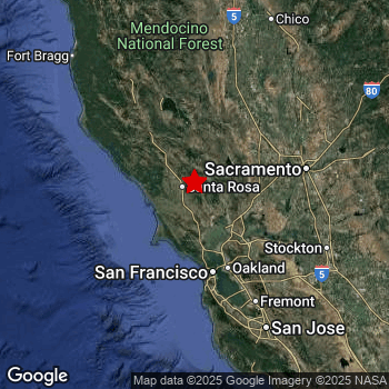 Map of area around epicenter.