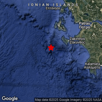 Map of area around epicenter.