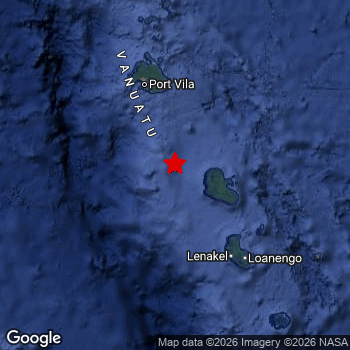 Map of area around epicenter.