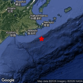 Map of area around epicenter.