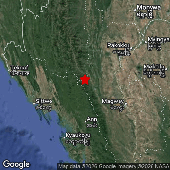 Map of area around epicenter.