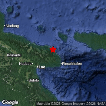 Map of area around epicenter.