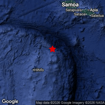 Map of area around epicenter.