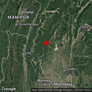 Map of area around epicenter.