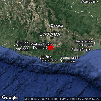 Map of area around epicenter.