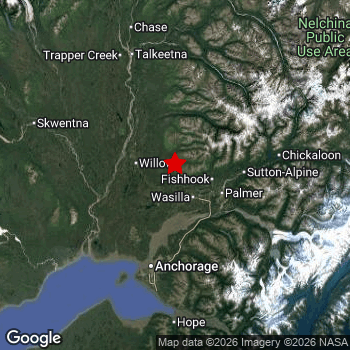 Map of area around epicenter.