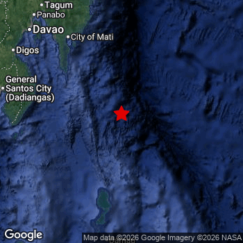 Map of area around epicenter.