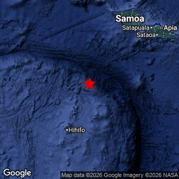 Map of area around epicenter.