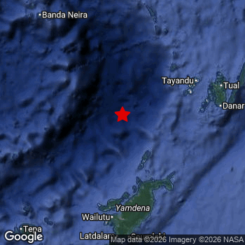 Map of area around epicenter.