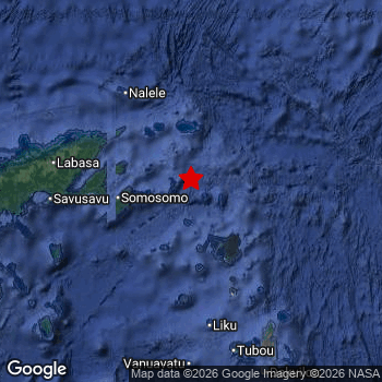 Map of area around epicenter.