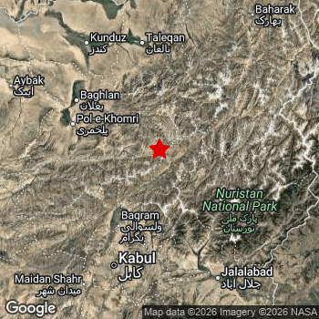 Map of area around epicenter.