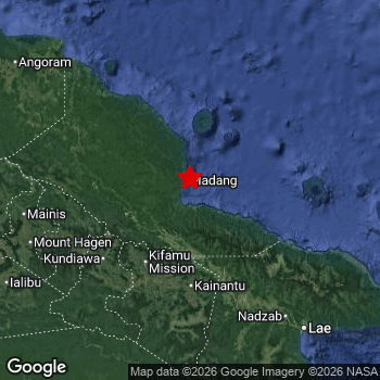 Map of area around epicenter.