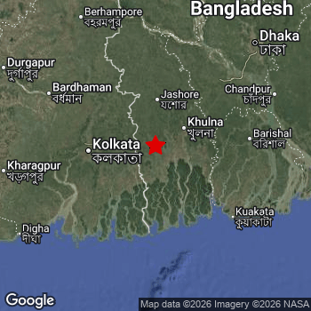 Map of area around epicenter.