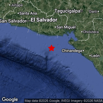 Map of area around epicenter.