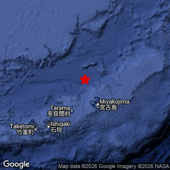 Map of area around epicenter.