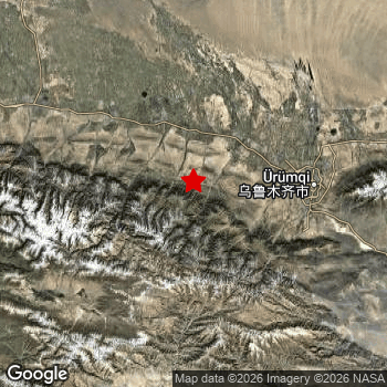 Map of area around epicenter.