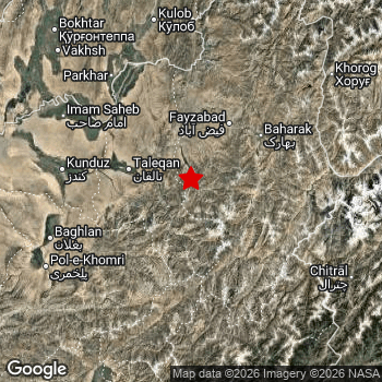 Map of area around epicenter.