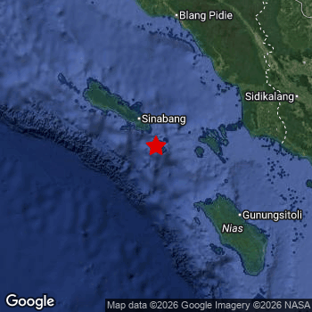 Map of area around epicenter.