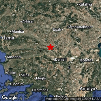 Map of area around epicenter.