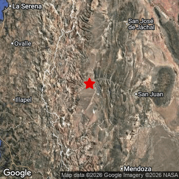 Map of area around epicenter.