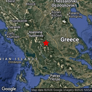 Map of area around epicenter.