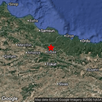 Map of area around epicenter.