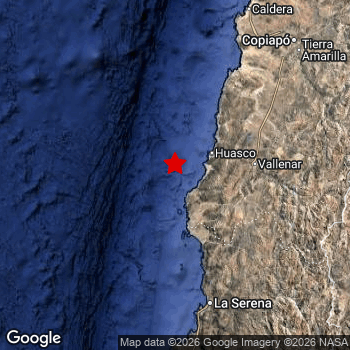 Map of area around epicenter.