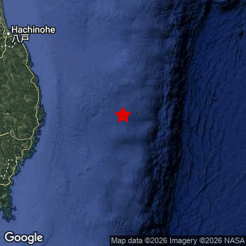 Map of area around epicenter.