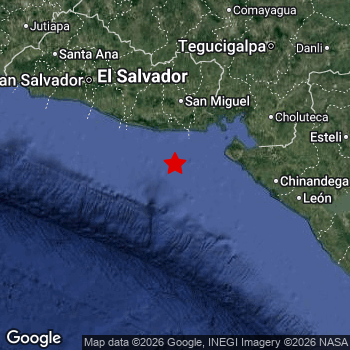 Map of area around epicenter.