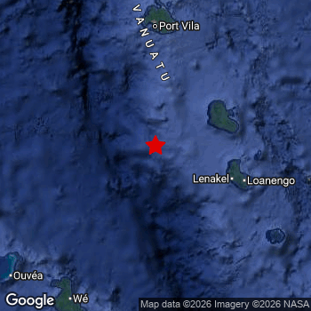 Map of area around epicenter.