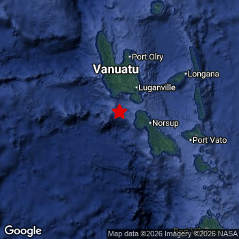 Map of area around epicenter.