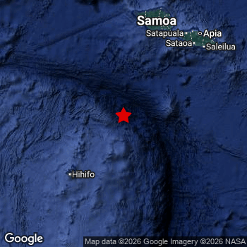 Map of area around epicenter.