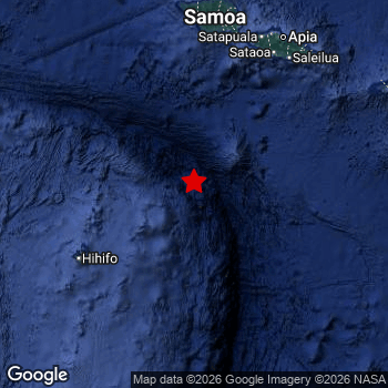 Map of area around epicenter.