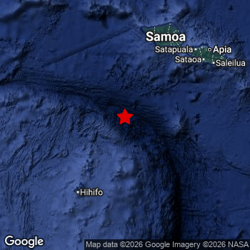 Map of area around epicenter.