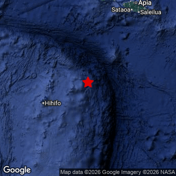 Map of area around epicenter.